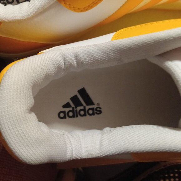 Addias  Yellow and Black Stripe Low Top Sneakers SZ. 18 - Picture 5 of 11